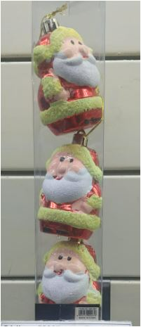 Adorno Papa Noel 7cm cajax3 XM267
