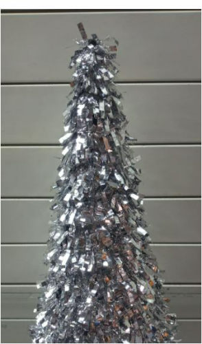 Arbol conico 50cm metalizado liso H139