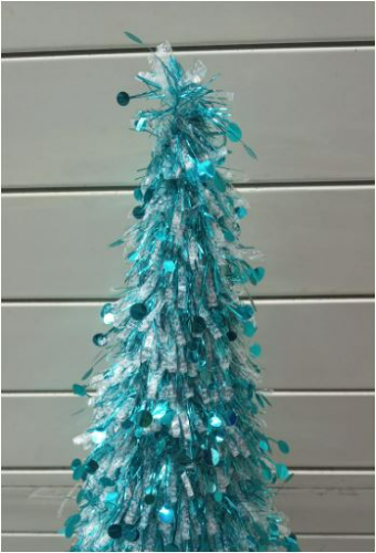 Arbol conico 40cm metalizado Globo H108