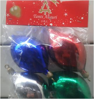 Adorno Gota Navidad grande brillante x4 15470