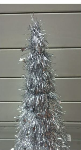 Arbol conico 40cm metalizado Estrella H096