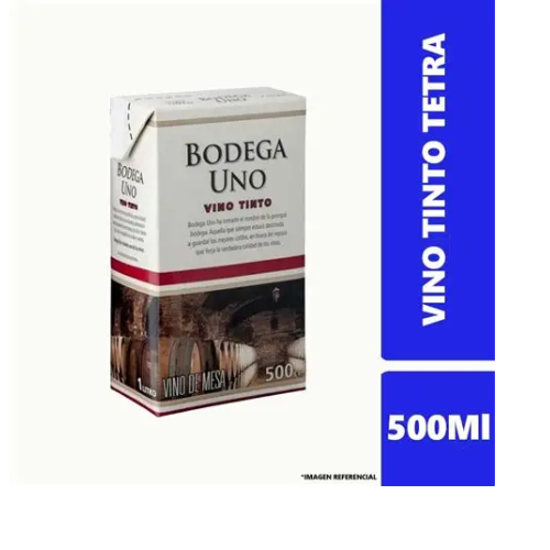 BODEGA 1 VINO TINTO 500CC
