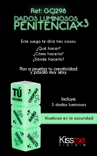 Dados Penitencia Luminosos X3