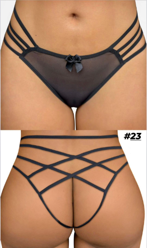 Tanga Tent #23 Negra Exotic Thongs tiras