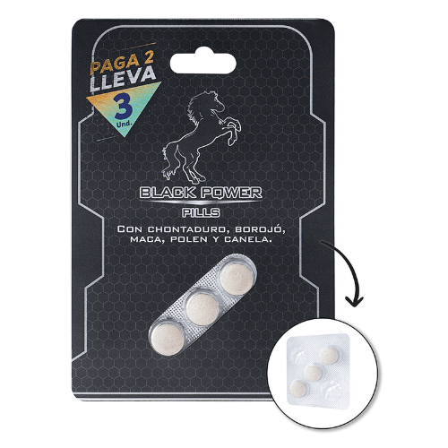 Energizante Black Power Pills x 2 Mas 1 Gratis