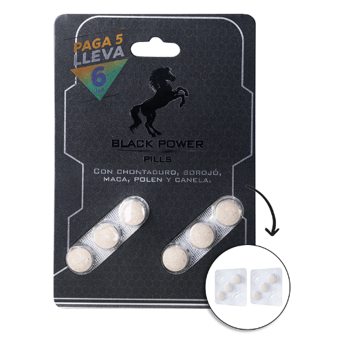 Pastas x6 Black Power para hombre