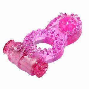 Anillo Vibrador Doble Perla 2290 Desechable Rosado Caja