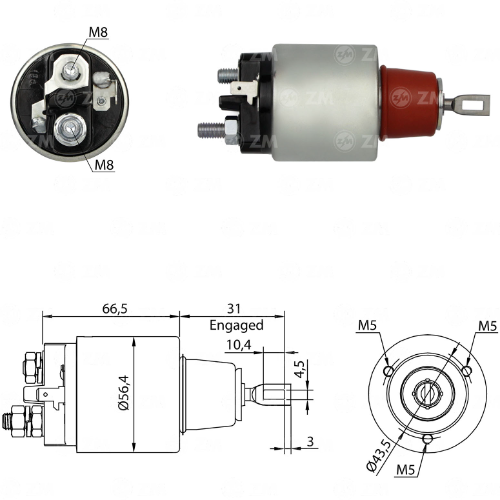Automático de Arranque 975 12v ZM