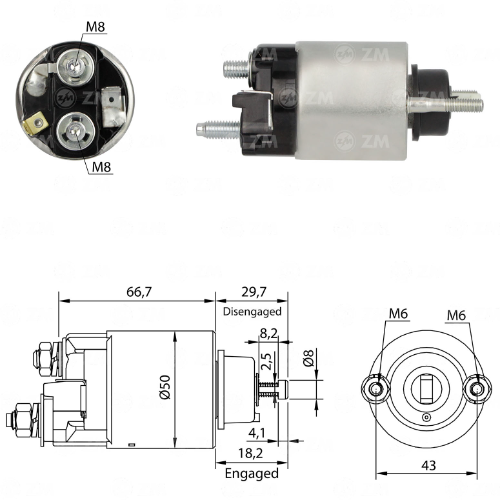 Automático de Arranque 707 12v ZM