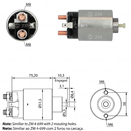 Automático de Arranque 699 12v ZM