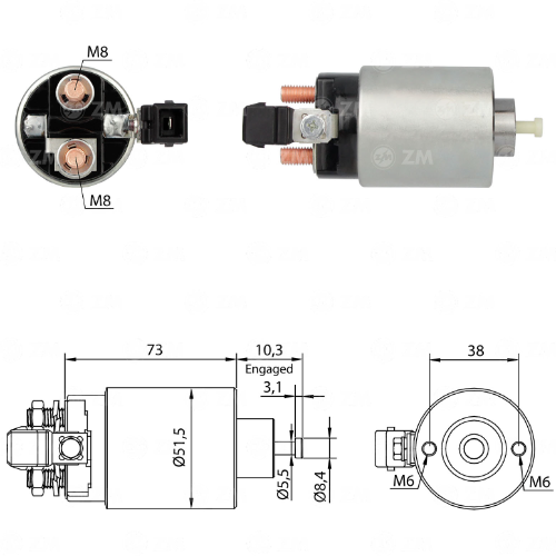 Automático de Arranque 2-695 12v ZM
