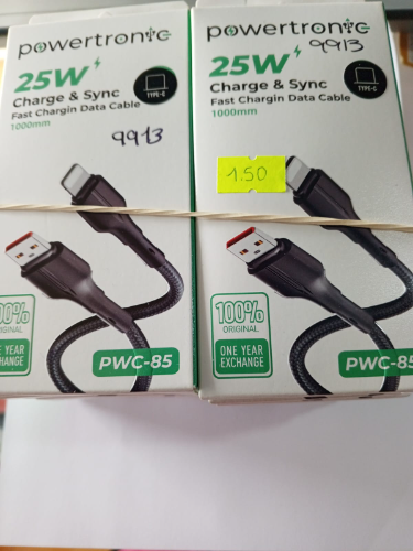 CABLE TIPO C POWERTRONIC PWC85 1MT
