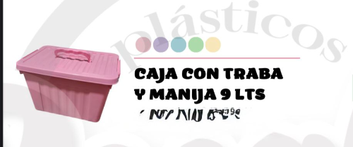 Caja con manija y traba