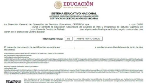 Certificado SEP consulta Opalina