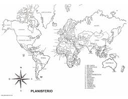 planisferio blanco y negro