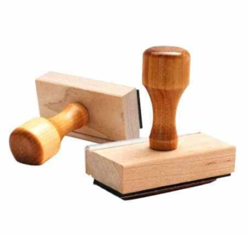 Sello de puño madera