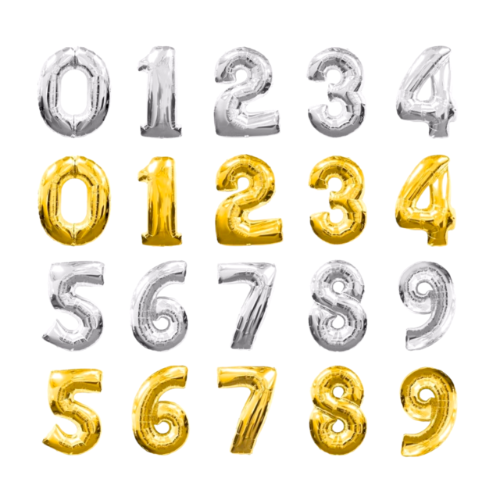 Numero globo metálico 16'P
