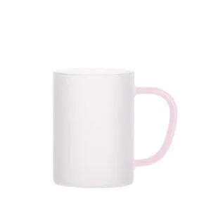 TAZA DE CRISTAL MATE ASA ROSADO
