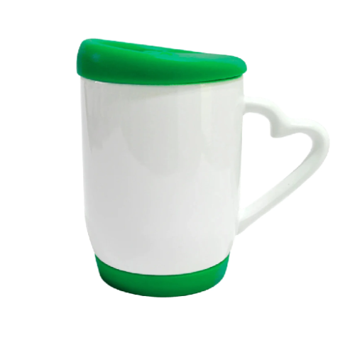 TAZA DE TAPA DE SILICONA VERDE BOTELLA