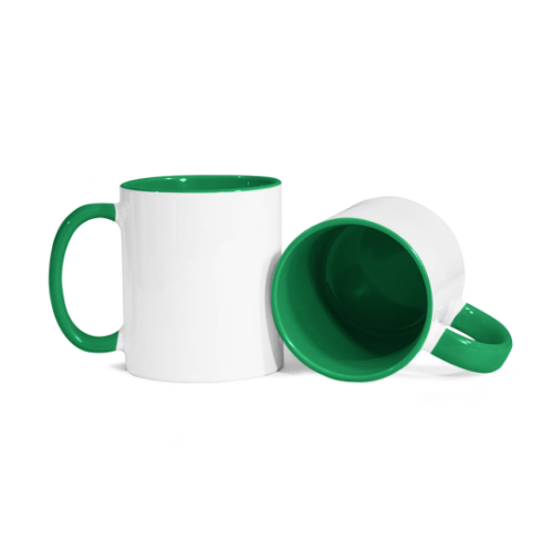 TAZA INTERIOR Y ASA VERDE BOTELLA