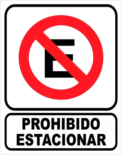 PROHIBIDO ESTACIONAR Adhesivo