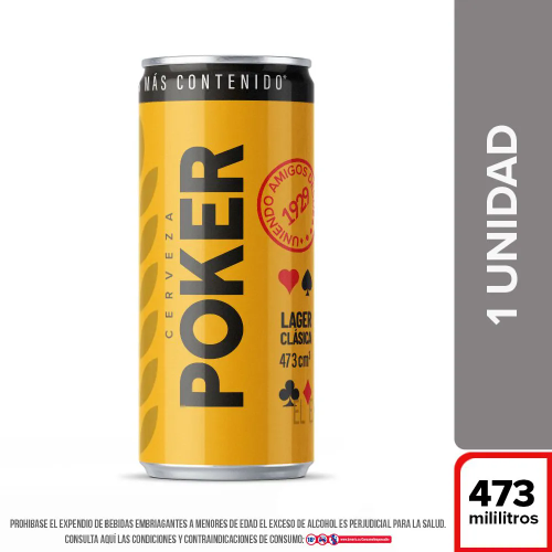 Cerveza Poker lata 473ml