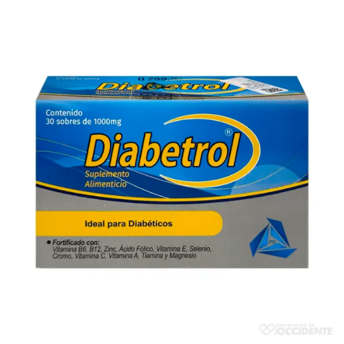 Diabetrol 500 mg capsulas, caja x 30 cápsulas