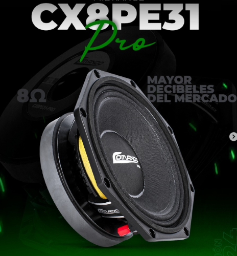 BOCINA 8" 1600W 8OHM 3"COMANDO-JUL25