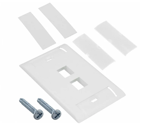 Face Plate 2 puertos Blanco