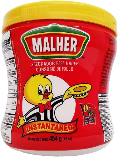 Consome de pollo bote de 454gr malher