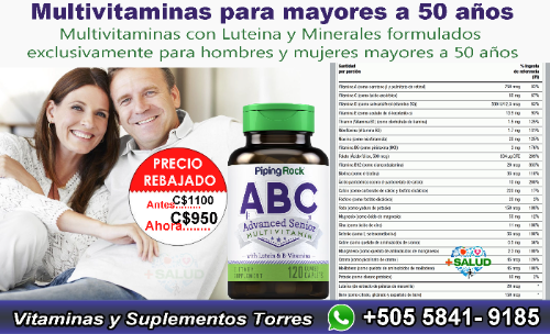 ABC Avanced Senior Lutein Multivitaminas 120 Tabletas PipingRock