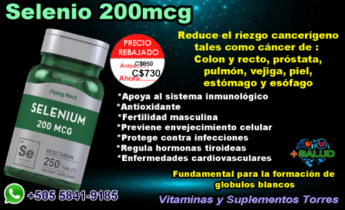 Selenio 200mcg Frasco 250 Tabletas PipingRock