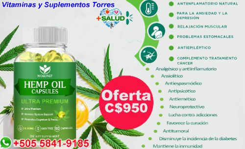 Hemp Oil 60,000mg 120 Cápsulas