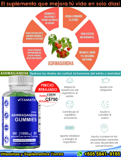 Ashwagandha 1500mg 60 Gomitas
