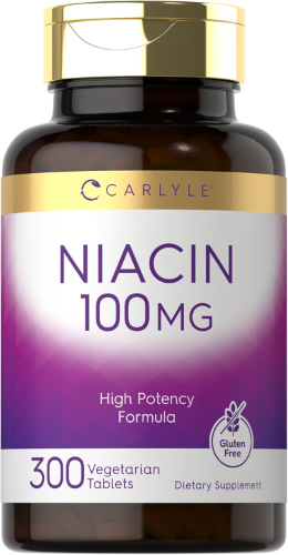 Niacin Vitamina B3 100mg 300 Tabletas Carlyle