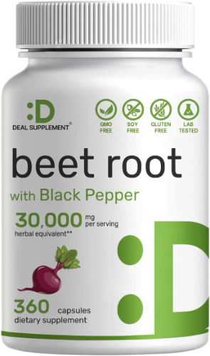 Beet Root 30,000mg Raiz de Remolacha 360 Capsulas