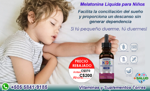 Melatonina Niños 1mg Liquido 30ml