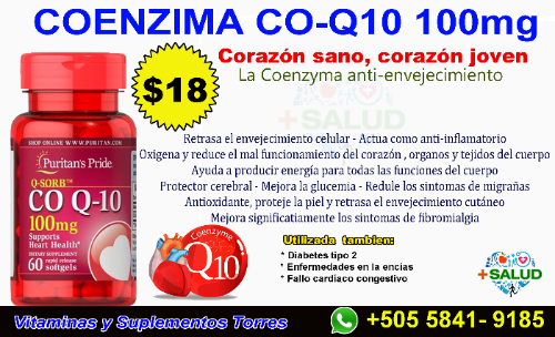 Co-Q10 100mg 60 Soft Gel Puritans Pride