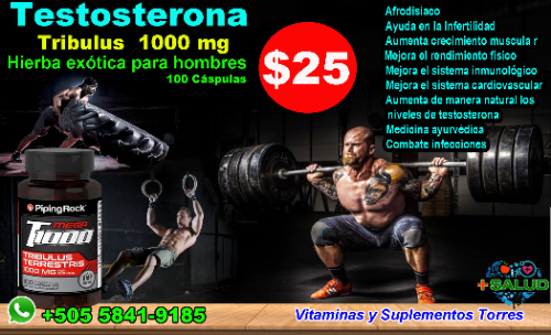 Tribulus Mega Max 1000mg 100 Tabletas / PipingRock