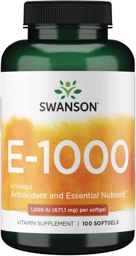 Vitamina E 1000iu-671mg D-Alfa Tocoferol 100 Soft Gel Swanson