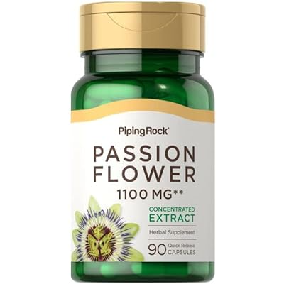 Pasiflora Passion Flower 1100mg , 90 Cápsulas Gel / PipingRock