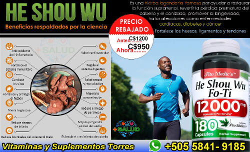 He Shou Wu Fo-Ti 12,000mg 180 Cápsulas