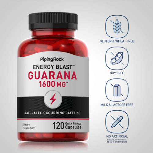 GUARANA 1600mg Frasco de 120 Capsulas