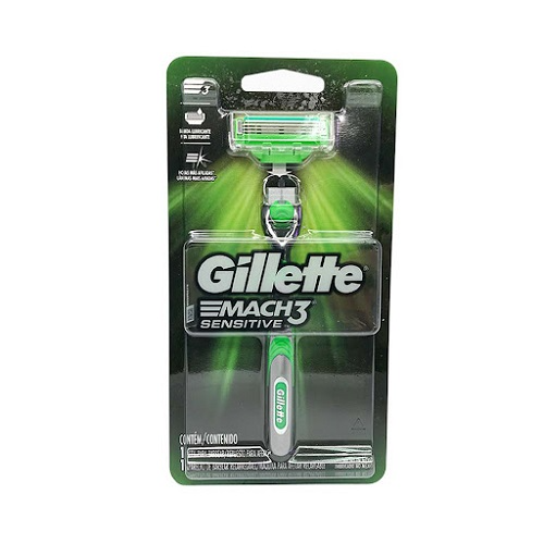 Afeitadora Gillette Mach3 Sensitive Barra y Repuesto