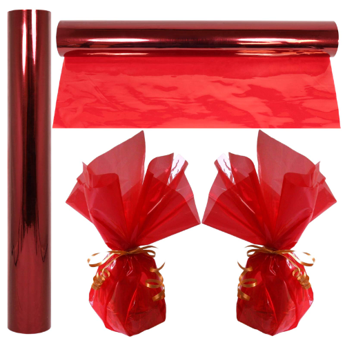 PAPEL CELOFAN LISO ROJO