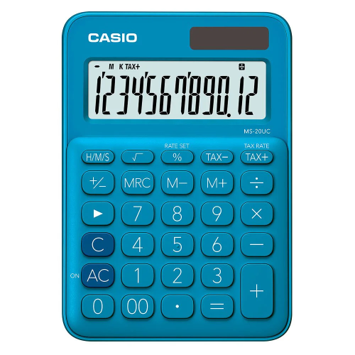Calculadora CASIO MS-20UC-BU Turqueza