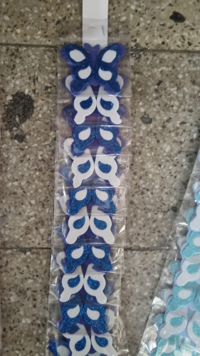 FIGURA DE FOMY MARIPOSA AZUL BLANCO