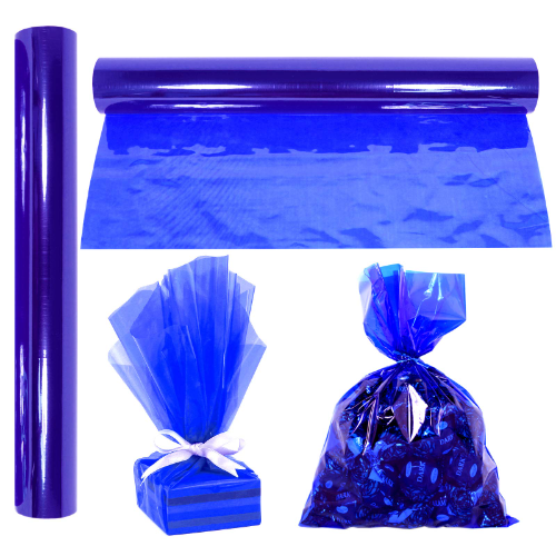 PAPEL CELOFAN LISO AZUL