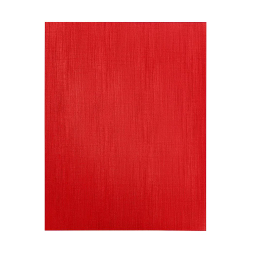 PAQ50 HOJA LINO CARTA ROJO