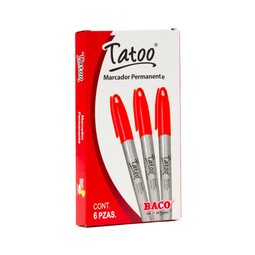 Marcador tatoo Rojo